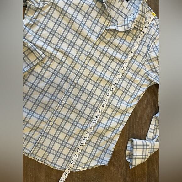 Bonobos Grey/Blue Check Button Down Slim Fit Shirt XL - Picture 8 of 8